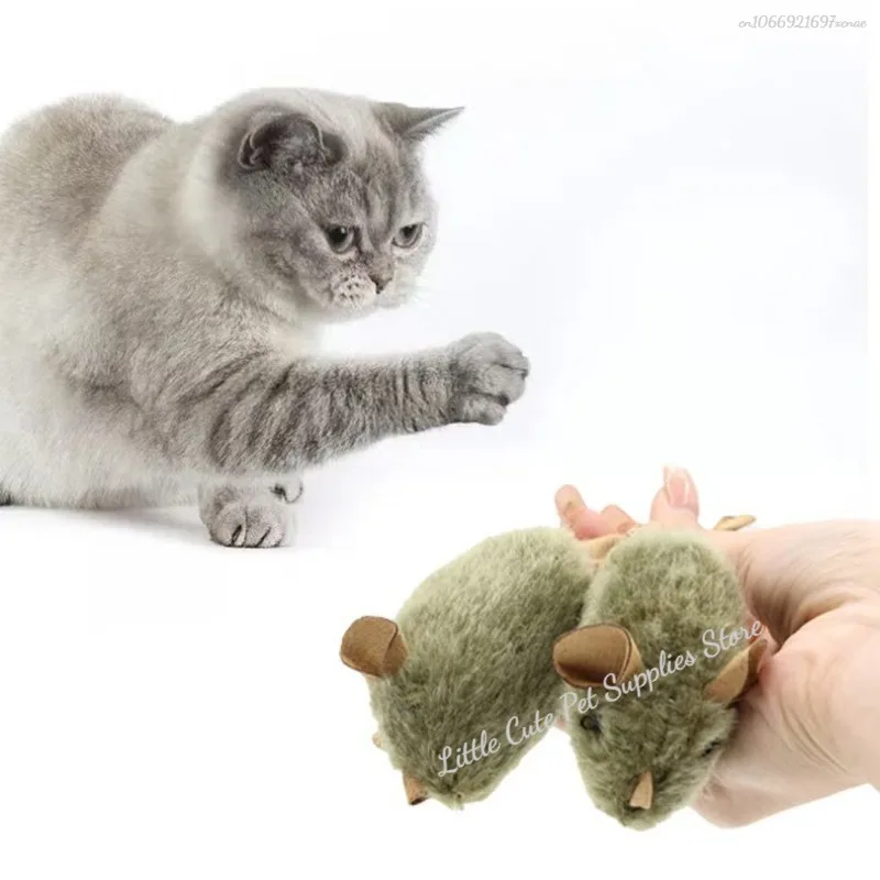 Divertido juguete de peluche para gatos, ratón de simulación, ratones interactivos automáticos, juguete para gatos, resistencia a mordeduras, juguetes para gatos, suministros para gatitos - imagen 3