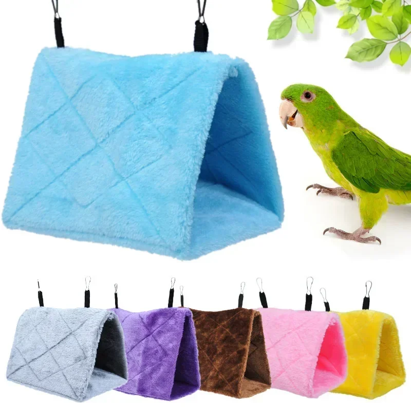 Jaula cálida para pájaros y loros, hamaca colgante, tienda de campaña, cama para pájaros, jaula para dormir, accesorios de decoración, casa de pájaros, nido - imagen 2