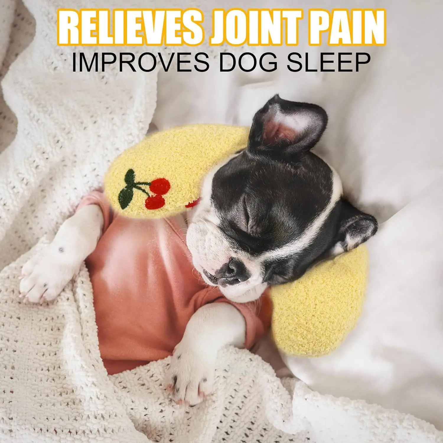 Almohada suave para perros y gatos en forma de U, cama con soporte para el cuello para la salud de la columna vertebral, cómodo cojín Cervical para gatitos, cachorros, sueño profundo