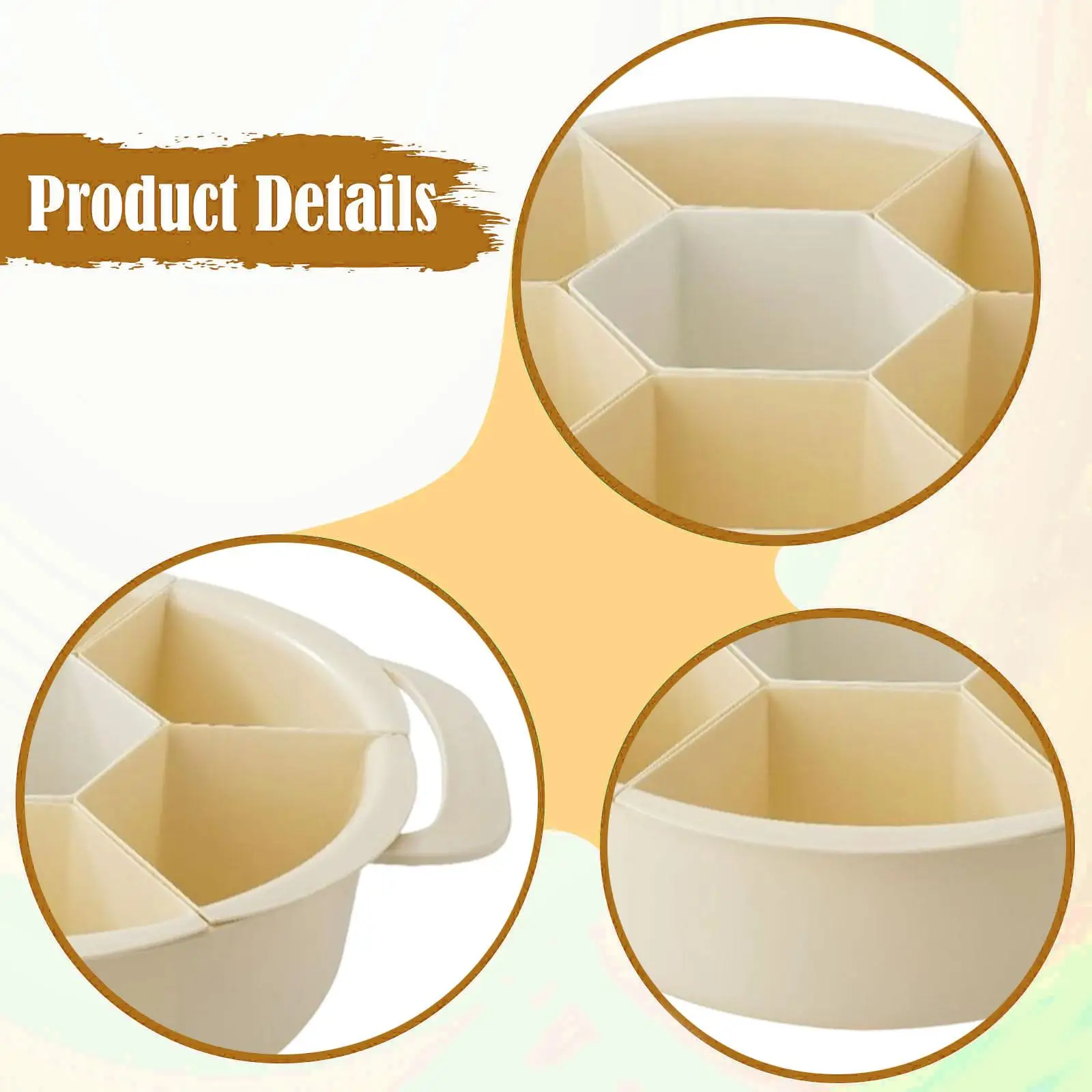 Rotatable Vegetable Tray Multi Compartment Serving Dish Decorative Round Tray for Family Gatherings and Hot Pot Rotatable Vegetable Tray Multi Compartment Serving Dish Decorative Round Tray for Family Gatherings and Hot Pot