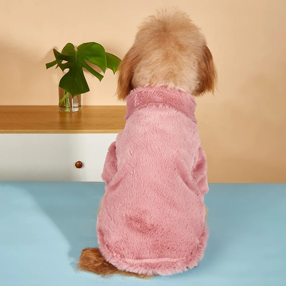 Sudadera con capucha de felpa para perro, sudadera con cremallera, fácil de poner y quitar, a cuadros, fina, transpirable, gato, Chihuahua, Yorkies, ropa de invierno suave y cálida - imagen 2