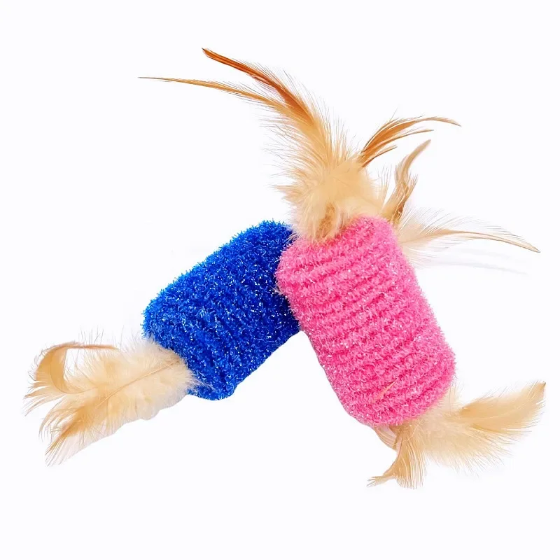 Juguete para gatos, juguetes elásticos de primavera para gatos, juguetes interactivos de plumas para gatos, juguete para gatos con plumas de primavera para palos, productos para mascotas - imagen 5