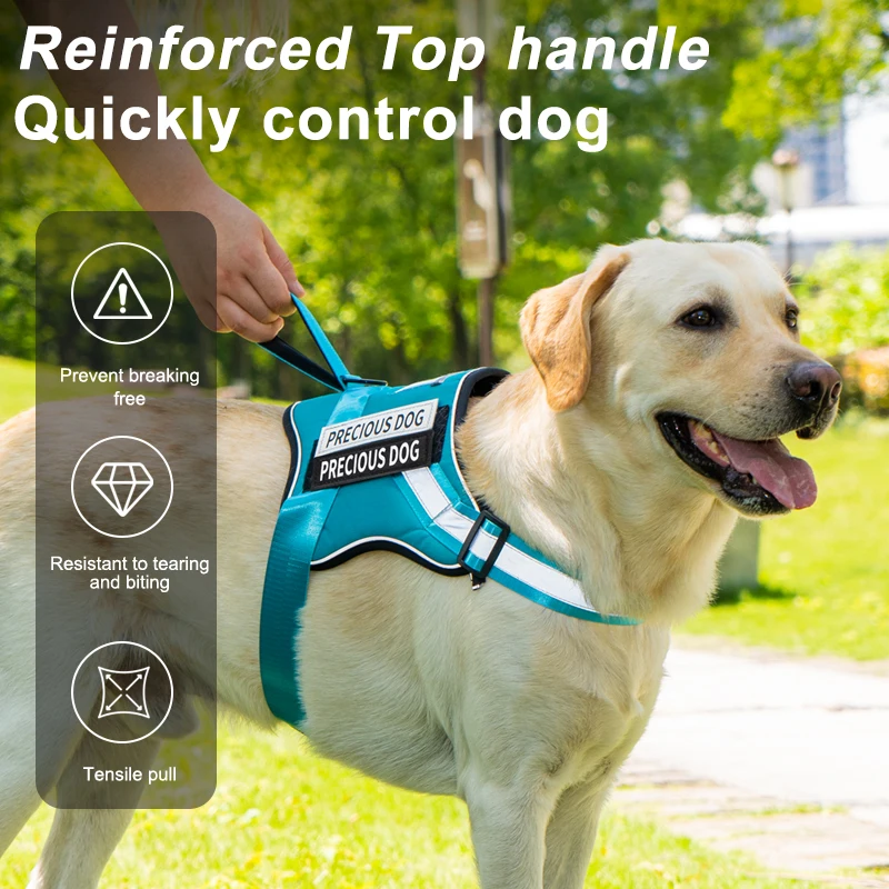 Arnés para perros reflectante, transpirable y ajustable, sin tirones, chaleco para perros pequeños, medianos y grandes - imagen 3