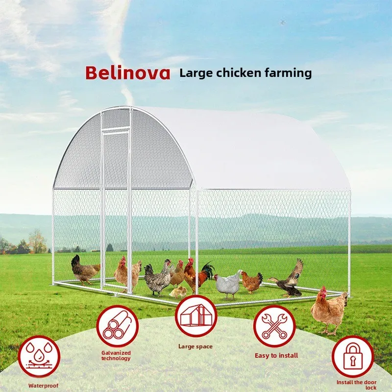 Nidos de cobertizo para cría de patos y pollos a gran escala para exteriores, jaulas para aves de corral de granja resistentes a la intemperie, accesorios simples y transpirables para suministros para mascotas - imagen 3