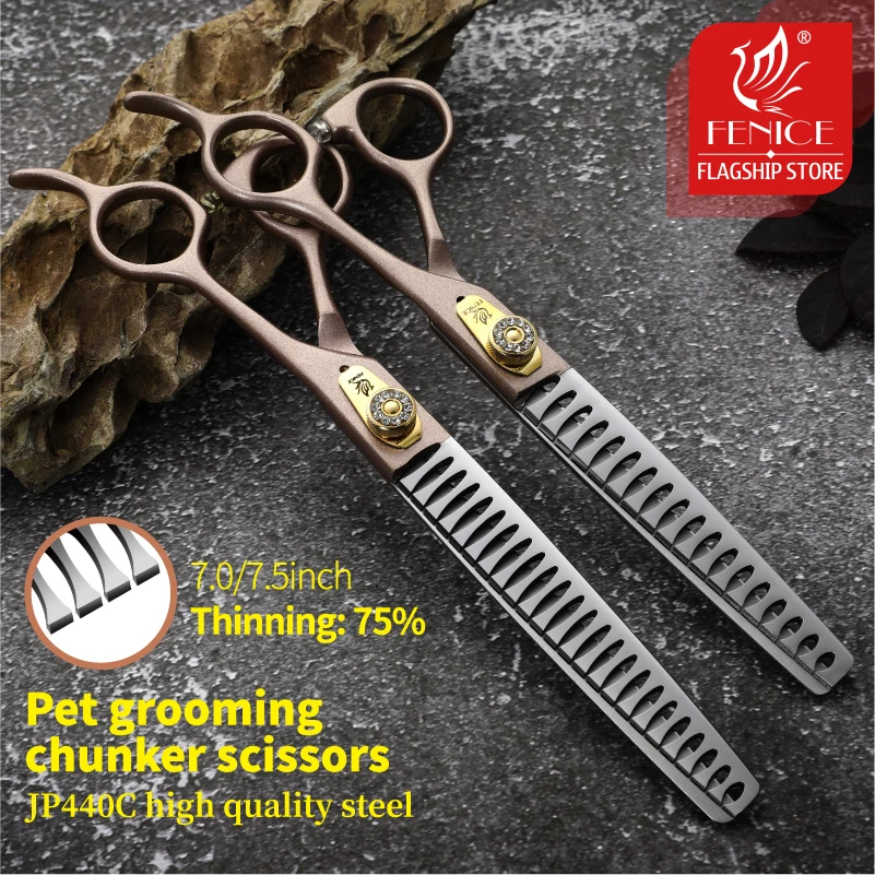 Fenice 7/7, 5/8 pulgadas JP440C tijeras profesionales de acero para el cuidado de perros y mascotas tijeras de pelo para perros Jahж......цы tijeras - imagen 3