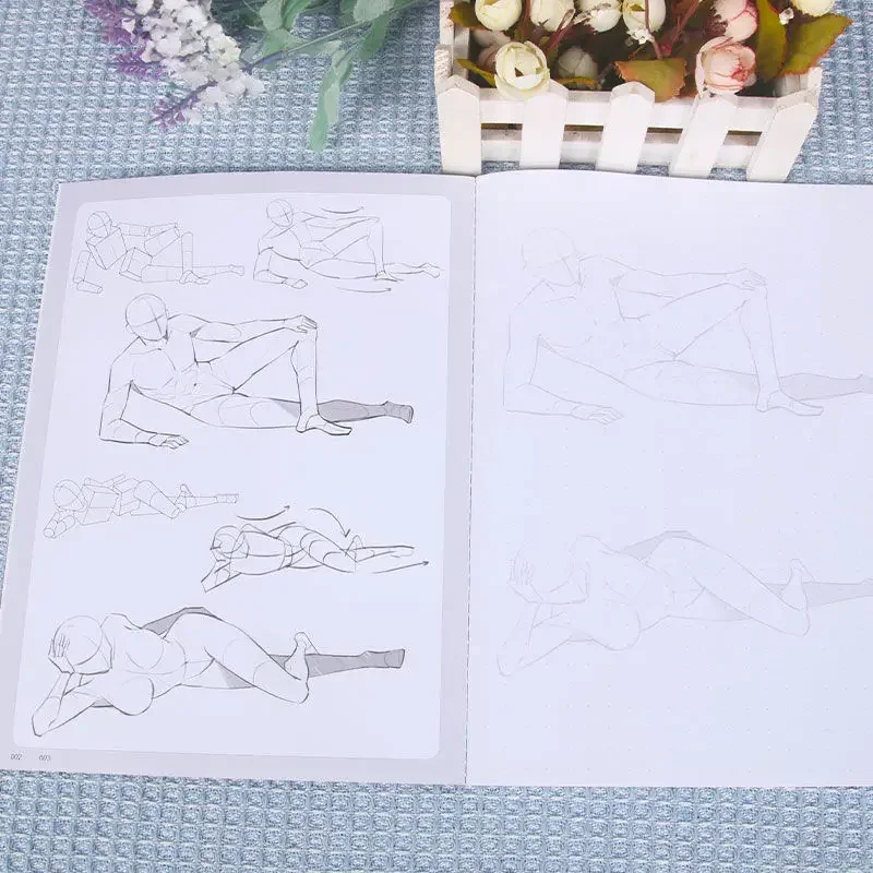 Libro de refinamiento dinámico de la estructura del cuerpo humano del Anime, libro Tutorial pintado a mano, boceto de rastreo de personajes de Anime - imagen 4