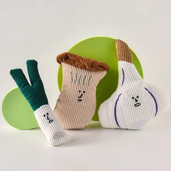 Juguete de peluche masticable con chirrido para perros - set vegetal
