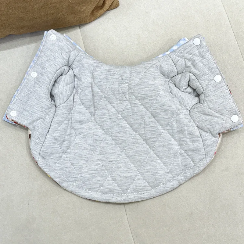 Parkas para perros, chaqueta con cuello a cuadros y cárdigan con estampado de osito de peluche, se puede tirar, ropa para cachorros pequeños y gatos, Otoño e Invierno - imagen 5