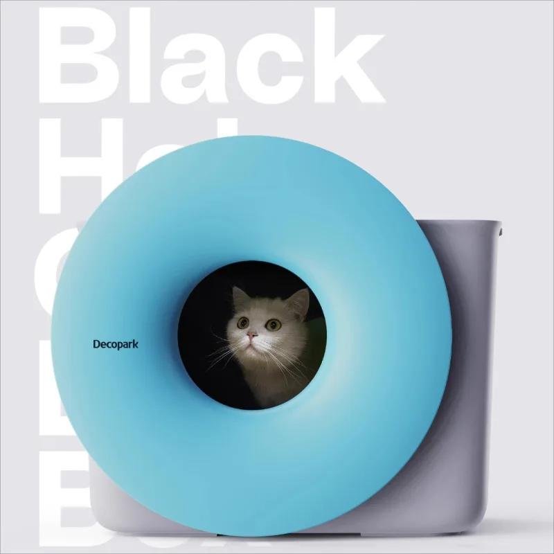 Inodoro para gatos cerrado en emi, a prueba de salpicaduras y olores, caja de arena grande para gatos, productos para gatos, muebles para mascotas, cuchara para arena