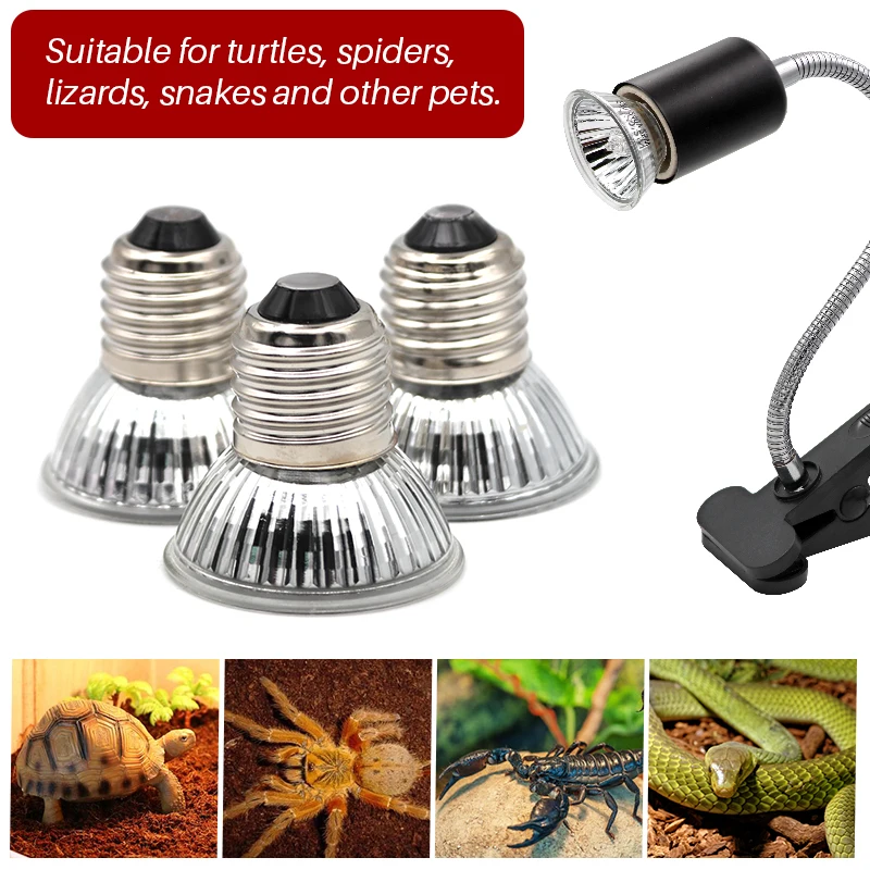 Bombilla calor UV reptiles – Espectro completo para serpientes y tortugas - imagen 4
