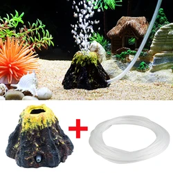 Volcán decorativo para acuario con burbujas y aireador