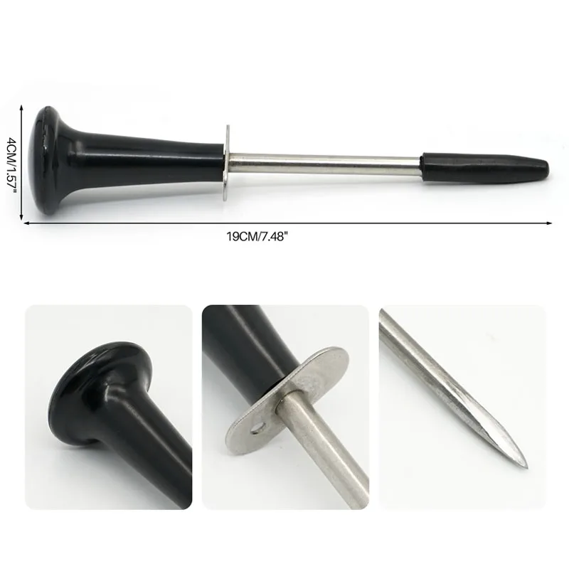 1 Juego de agujas de desinflado de ganado, ovejas y rumen de acero inoxidable, agujas de trocar para estómago de vaca, herramientas de desinflado para trocar veterinarios - imagen 3