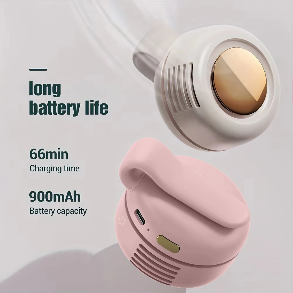 Mini ventilador de carga portátil Whirlwind, Clip de cintura, Mini ventilador Whirlwind, manos libres de 3 velocidades, viento fuerte silencioso - imagen 5
