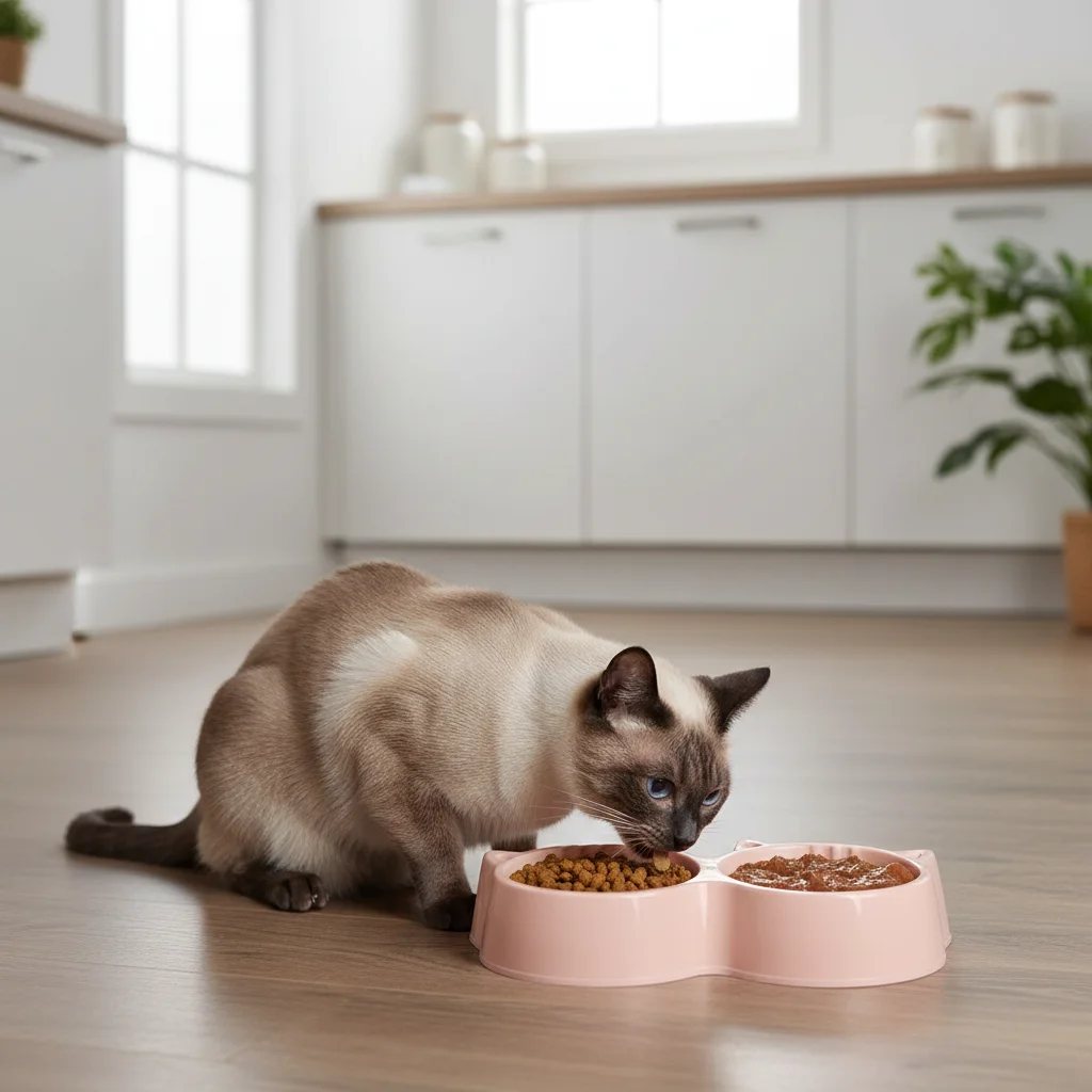 Plato comedero y bebedero doble antideslizante para gatos - imagen 2