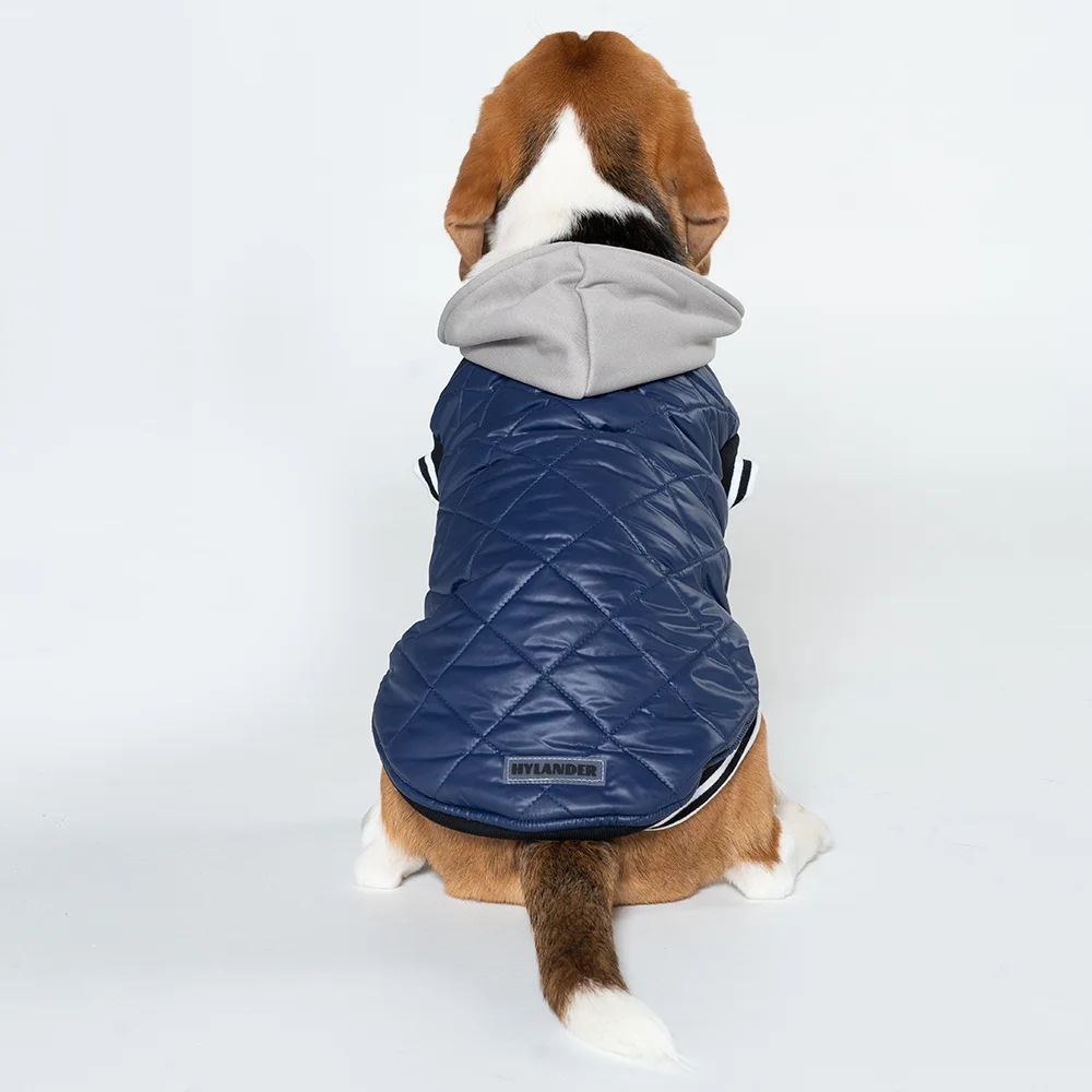 Chaqueta con capucha para perro grande, traje acolchado de lana cálida, ropa para perros pequeños, Otoño e Invierno, ropa para perros - imagen 4
