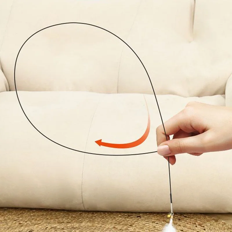 Palo de rompecabezas para gatos con forma de caña de pescar y cebo para insectos, divertidos juguetes interactivos para gatitos, accesorios para mascotas, mascotas, jouet pour chat - imagen 4