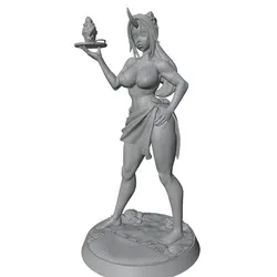 Miniatura resin grey 3D sexy playa – Figura coleccionista sin pintar