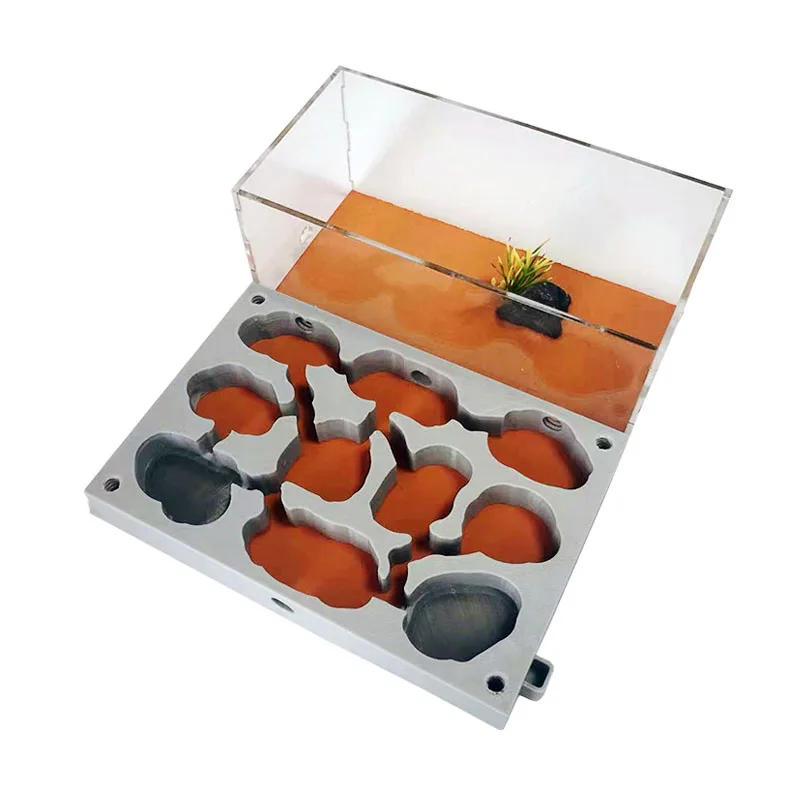 Granja hormigas - Detalle del sistema de acryl