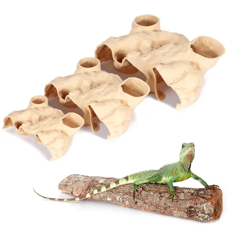 Pecera cueva subterránea para peces, camarones, refugio para reptiles, casas ocultas, paisajismo, impresión 3D, adornos de paisajismo Aqaurium