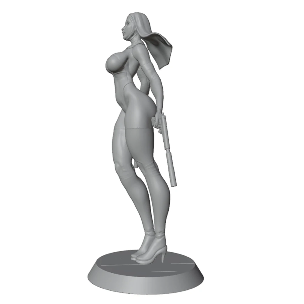 Figura monja sexy de resina sin pintar para coleccionismo rol - imagen 3