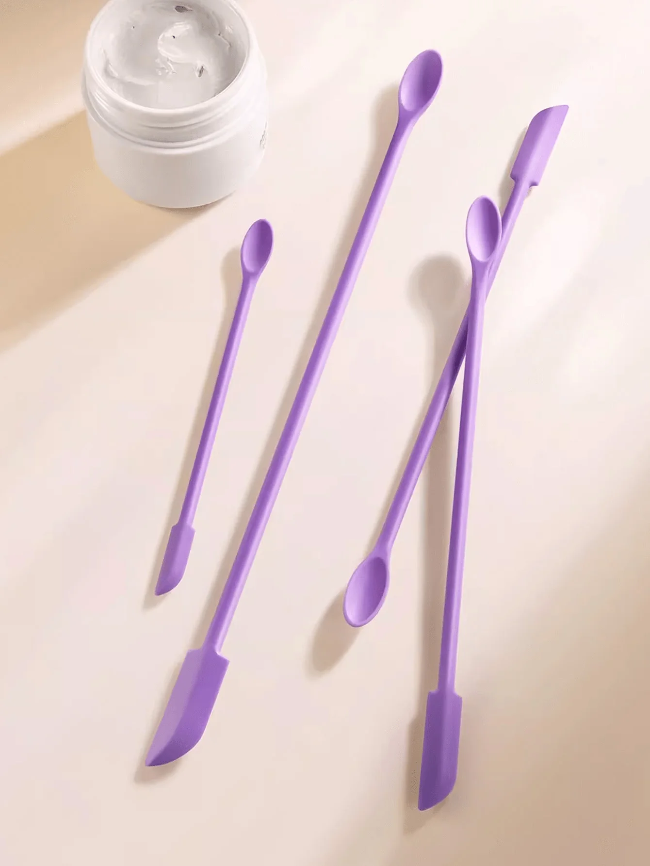 Set de 3 espátulas de silicona cosmética – Mango ergonómico para cosmética - imagen 4