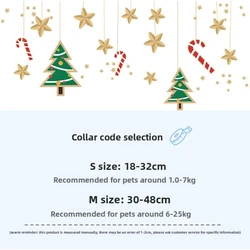 Collar de Navidad con lazo a cuadros y campana para perros y gatos