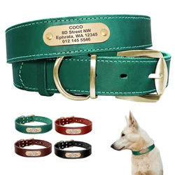 Collar de cuero personalizado para perros - grabado gratis y ajustable