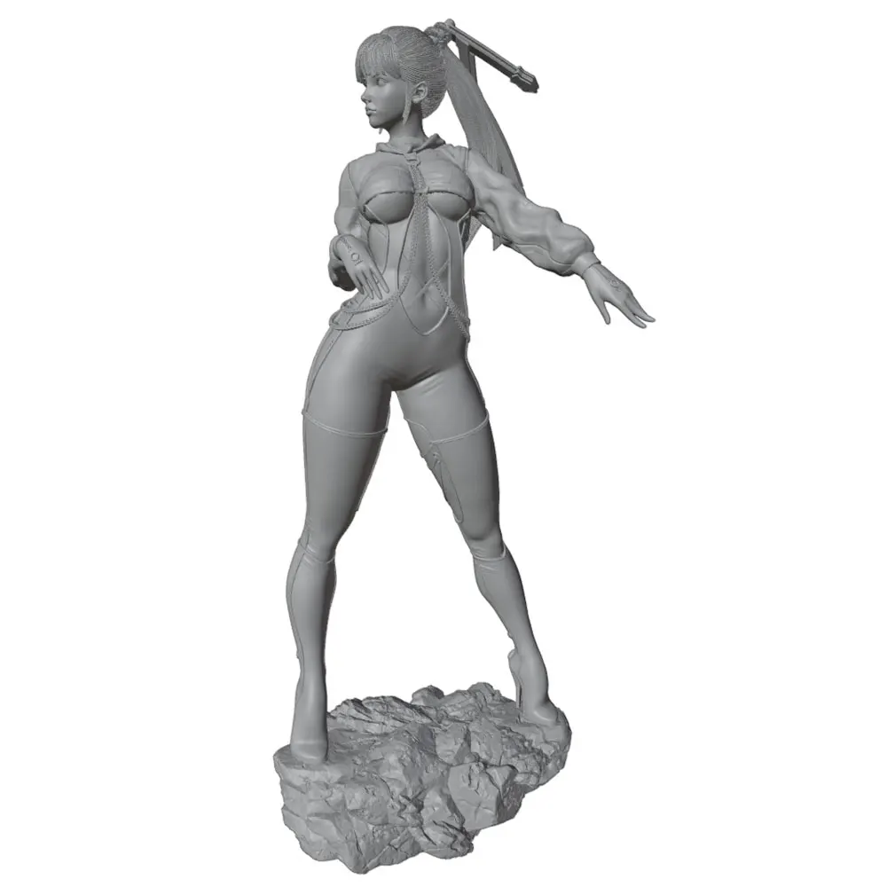 Kit resina gris impresa 3D miniatura chica sexy sin montar ni pintar - imagen 2