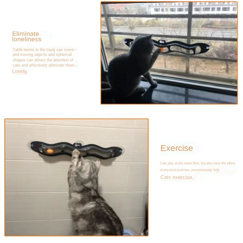 juguetes para gatos Juguete interactivo para gatos, Bola de pista, juguete educativo divertido, túnel, rascador, accesorios para mascotas para actividades - imagen 4