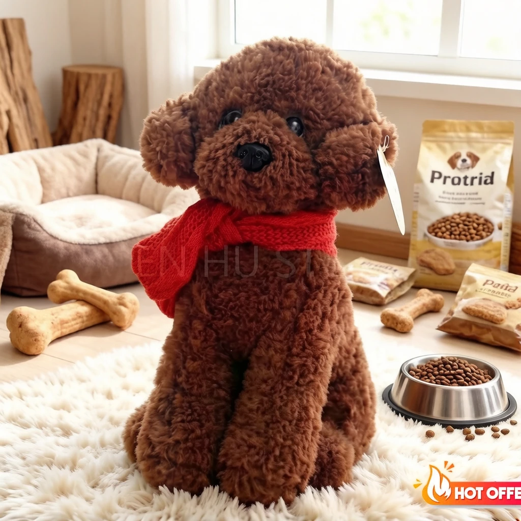 Peluche para perros Bichón de 32 cm – Juguete suave y seguro - imagen 5
