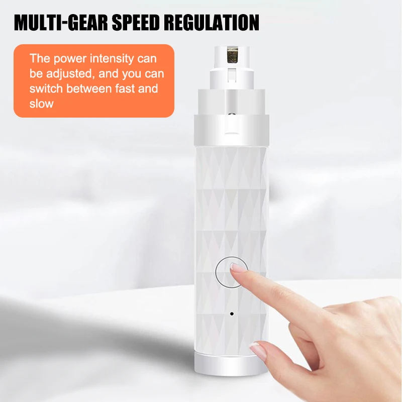 Amoladora de uñas recargable para perros y gatos, cortaúñas eléctrico ligero de 2 velocidades para mascotas grandes, herramientas de aseo para mascotas - imagen 5