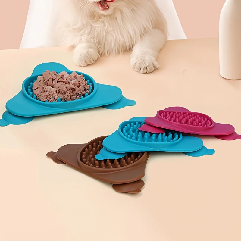 Estera de silicona para lamer mascotas, plato de comida lenta para gatos, perros, succionador para perros, entrenamiento de alimentos, alimentador para perros, suministros para mascotas - imagen 3