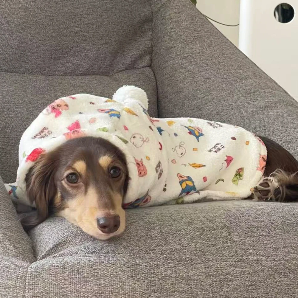 Suéter forro polar capucha para Dachshund – abrigo grueso y cálido - imagen 4
