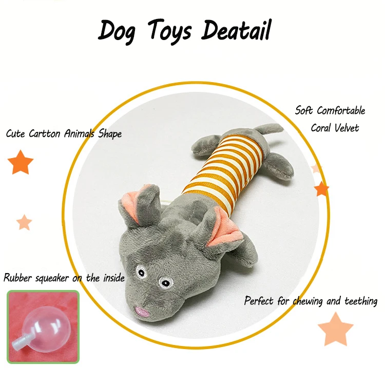 Juguetes chirriantes para perros para aburrimiento, limpieza de dientes, juguetes de peluche rellenos para perros de razas pequeñas y medianas, suministros para mascotas - imagen 4