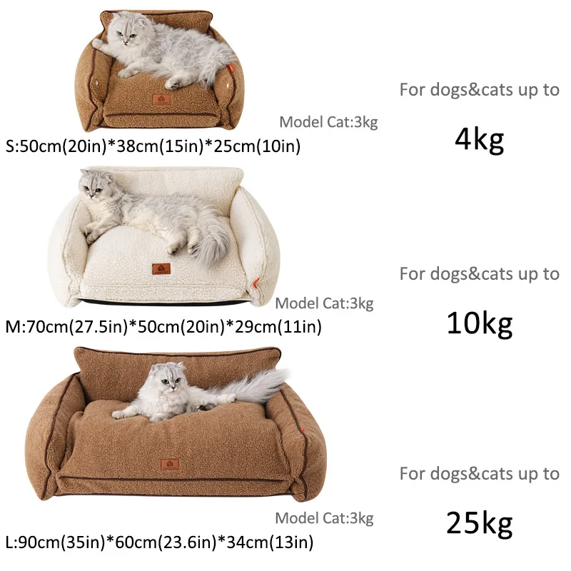La perrera se calienta en invierno, cama lavable extraíble para gatos, estera para dormir para perros, suministros para mascotas, nido, sofá Universal para mascotas para todas las estaciones - imagen 4