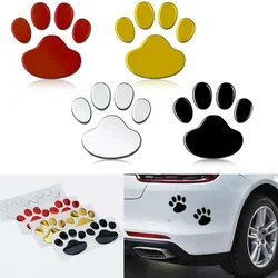 Pegatinas huellas de mascota para coche – Decoración 3D en rojo, negro y oro