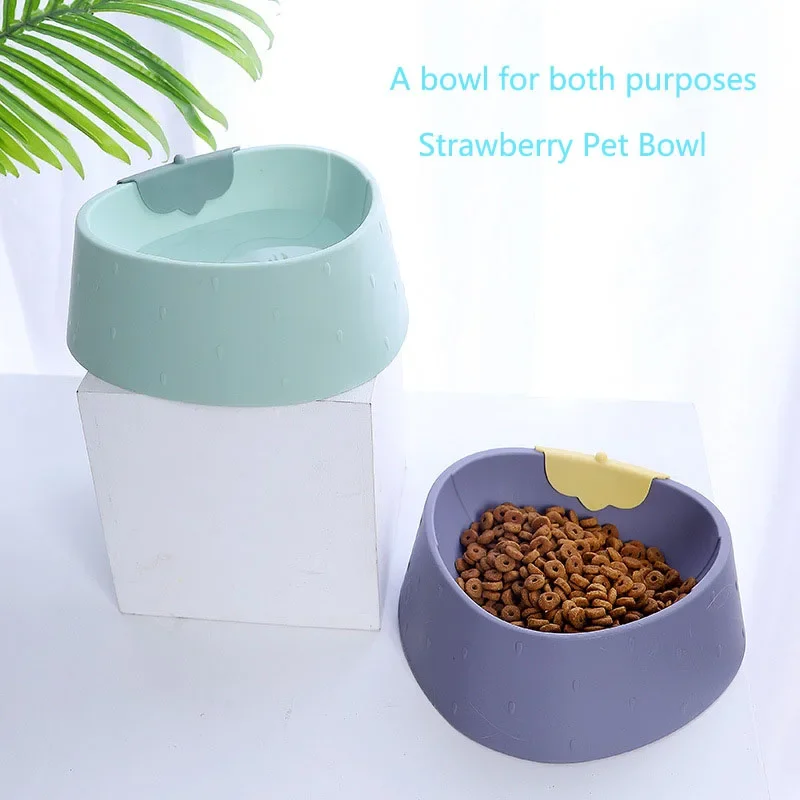 Cuenco de viento para mascotas, vajilla de fresa, antigiro, comida para gatos, comida para perros, agua potable, cuenco de comida para gatos - imagen 4