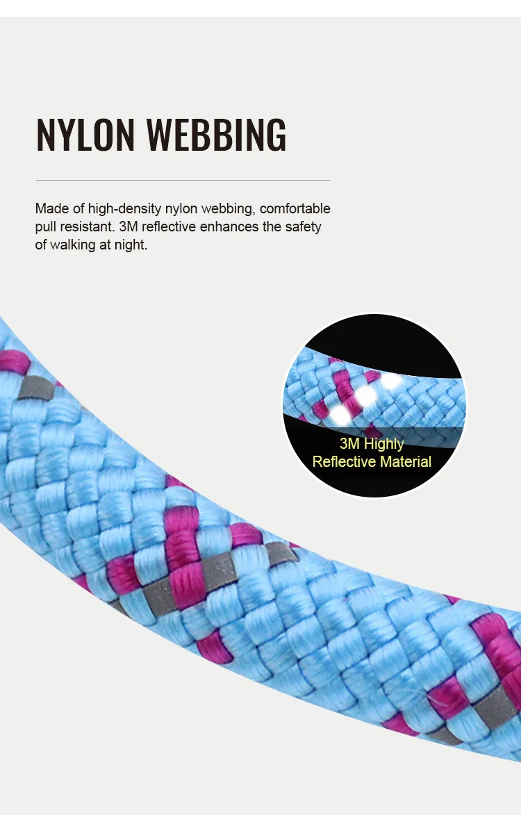 Truelove-Chain P para mascotas, Collar de nailon para perro, cadena de acero inoxidable, resistente a la tracción, reflectante, decorativo, a prueba de explosiones, para caminar, TLC5373 - imagen 5