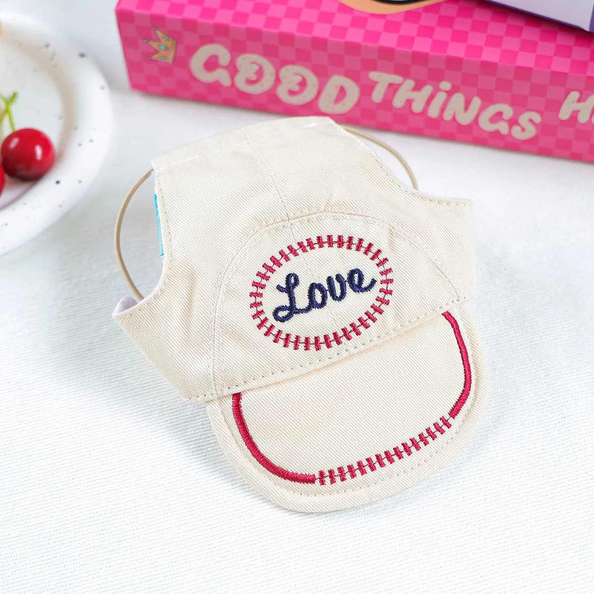 Sombrero para el sol bordado para mascotas, tocado para perros y gatos, sombrero para el sol para mascotas, accesorios bonitos, gorra de béisbol, accesorios para cachorros - imagen 5