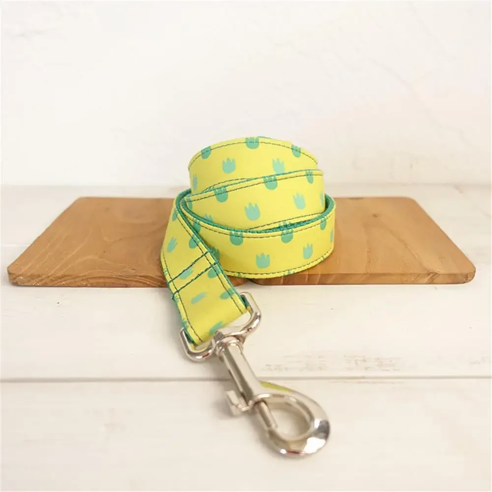 Collar personalizado para mascotas, placa de identificación, ajustable, pequeño, amarillo, pata de gato, correa de plomo - imagen 3