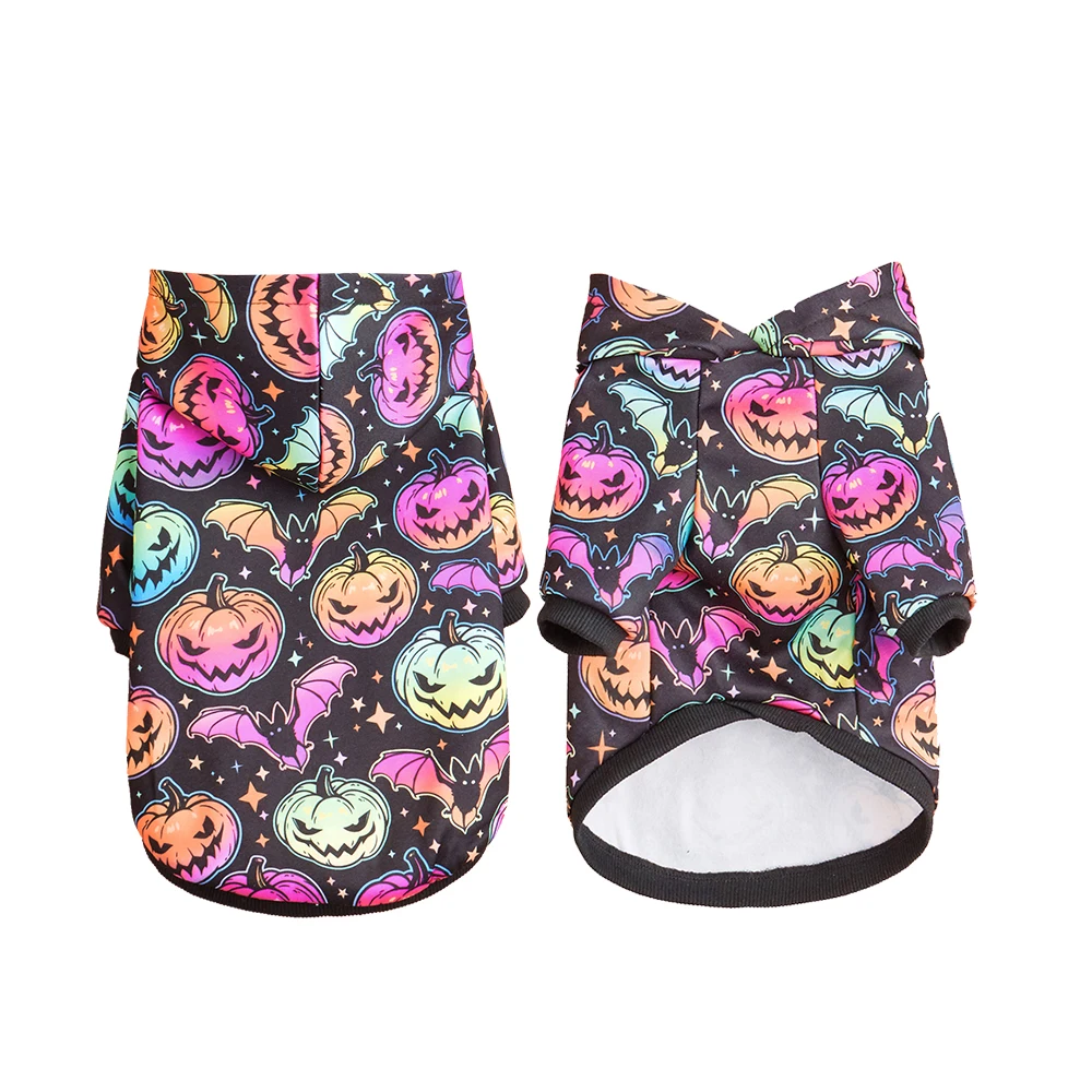 Ropa para mascotas espeluznante: sudadera con capucha para perros con estampado de Halloween y sudadera para gatos - imagen 5
