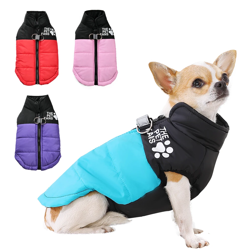 Ropa para perros pequeños, chaqueta cálida impermeable a prueba de viento para perros medianos, cachorros, Yorkshire, Chihuahua, trajes, chaleco para mascotas, otoño e invierno