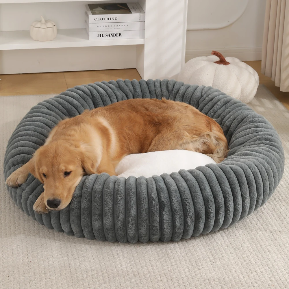 Cama grande elástica para gatos, sofá cálido redondo mediano para gatos, cómoda perrera para perros pequeños, accesorios suaves y bonitos para nido para cachorros - imagen 4