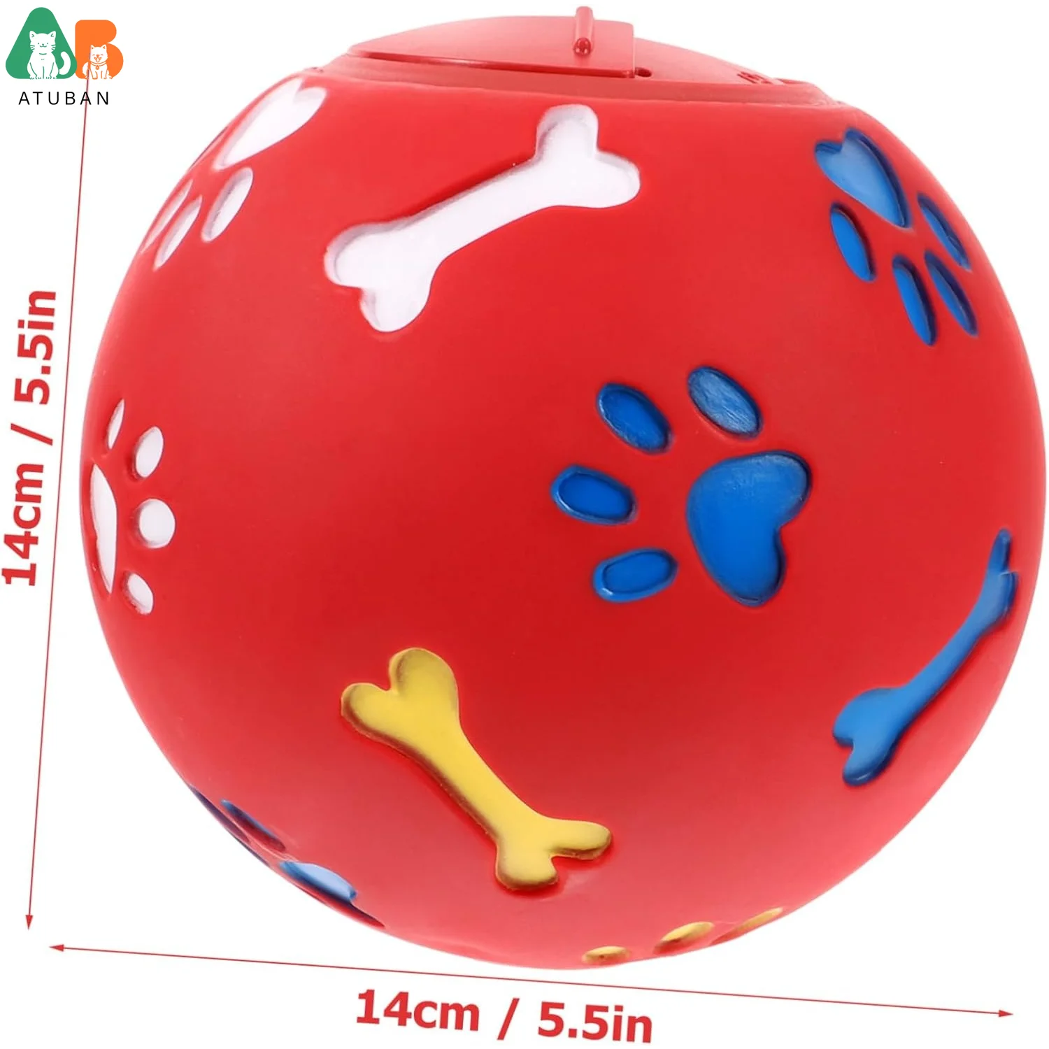 ATUBAN-juguete interactivo dispensador de golosinas para perros, juguete para masticar para perros, diversión y actividades para mascotas, cuidado, juego y entrenamiento interactivos