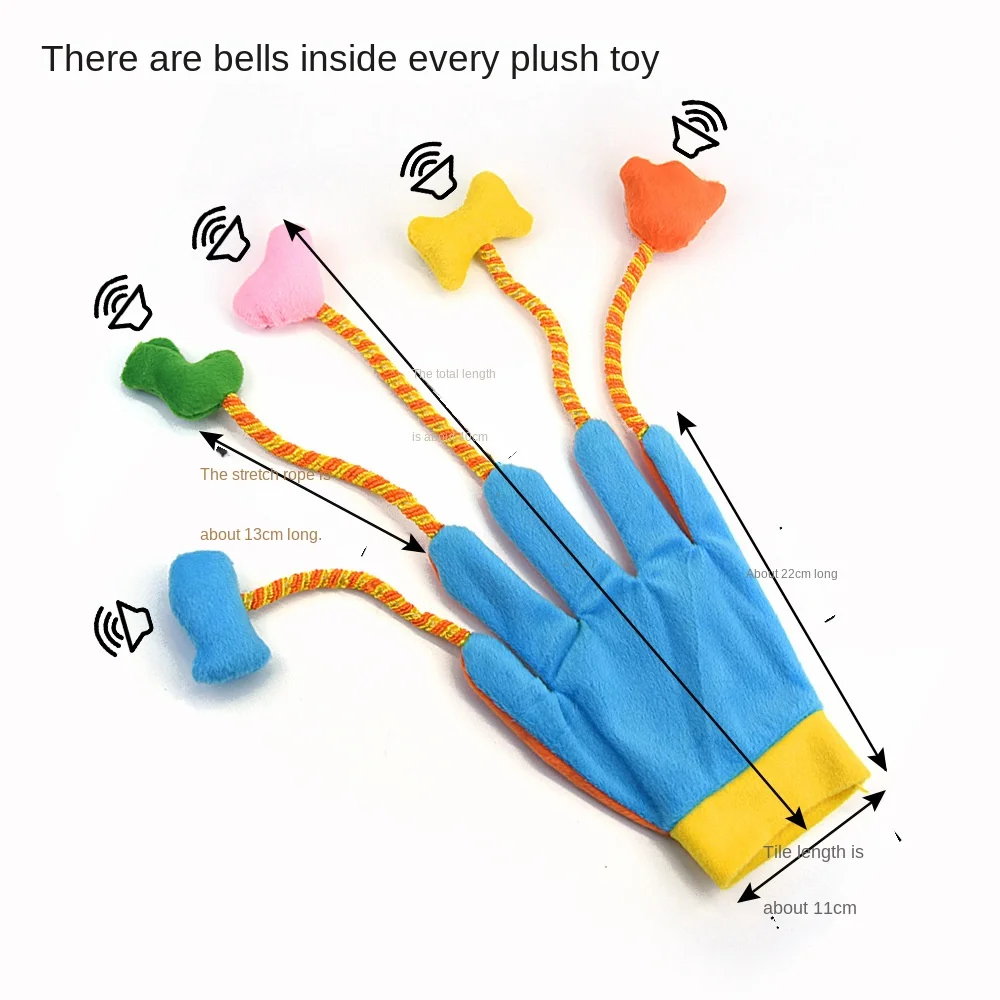 Juguetes creativos y divertidos para gatos, juguetes de peluche de plumas interactivas, guantes para gatitos y gatos grandes, aumenta la sensación - imagen 5