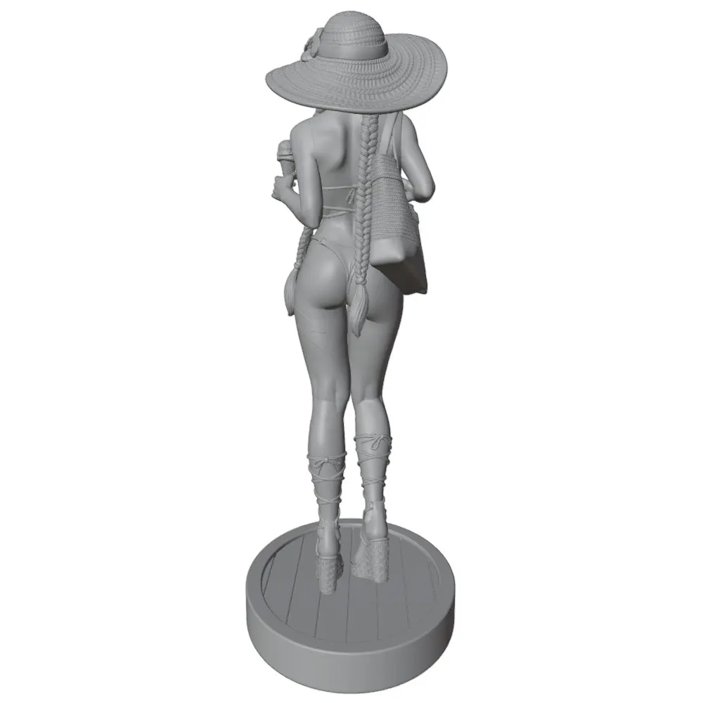 Figurina de gato gris kit DIY en resina para montar y pintar - imagen 5