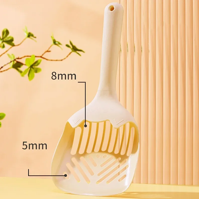 Pala de arena para gatos, pala de arena para gatos de gran tamaño, palas de arena con orificio grande para limpieza de inodoro para gatos, pala para gatos con mango largo, suministros para mascotas - imagen 4