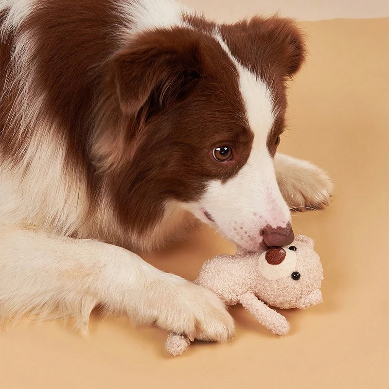 1 juguete de peluche con forma de oso de dibujos animados para mascotas, juego interactivo para el Día de San Valentín, fiesta, regalos de cumpleaños - imagen 3