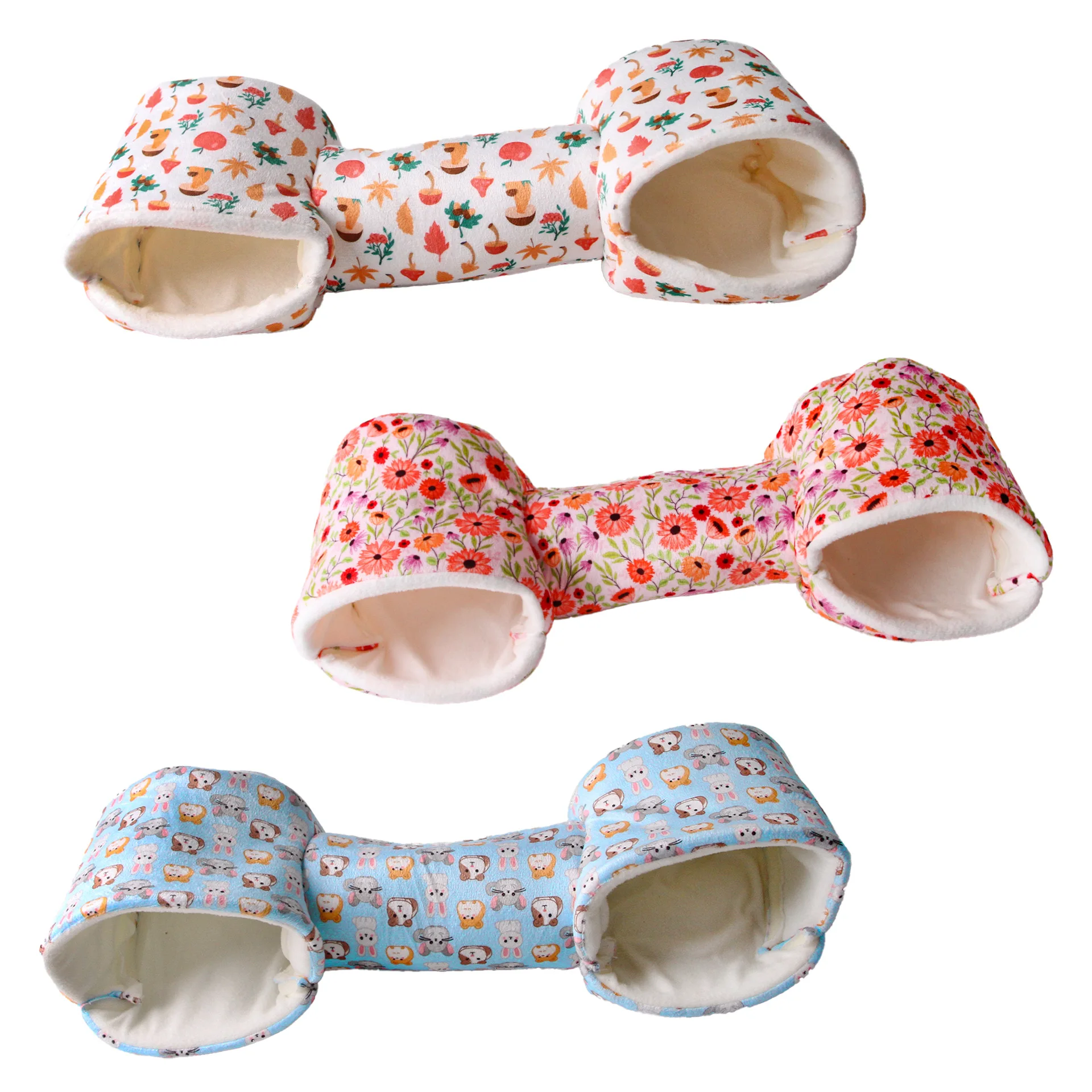 Suministros para mascotas para animales pequeños, casa de hámster impresa, rama de flores, ratón, algodón, Cavy, hámster dorado, Koala, nido oculto cálido - imagen 5