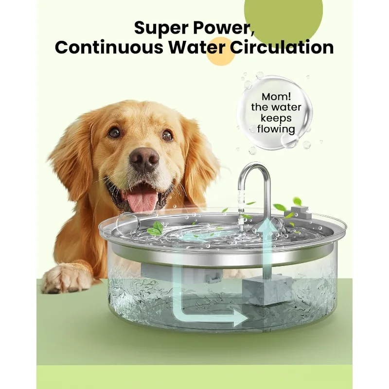 Bomba de repuesto para PWF-002-B, bomba para fuente de agua para perros con luz, fuente de agua para gatos en el interior, bomba de agua ultra silenciosa - imagen 4